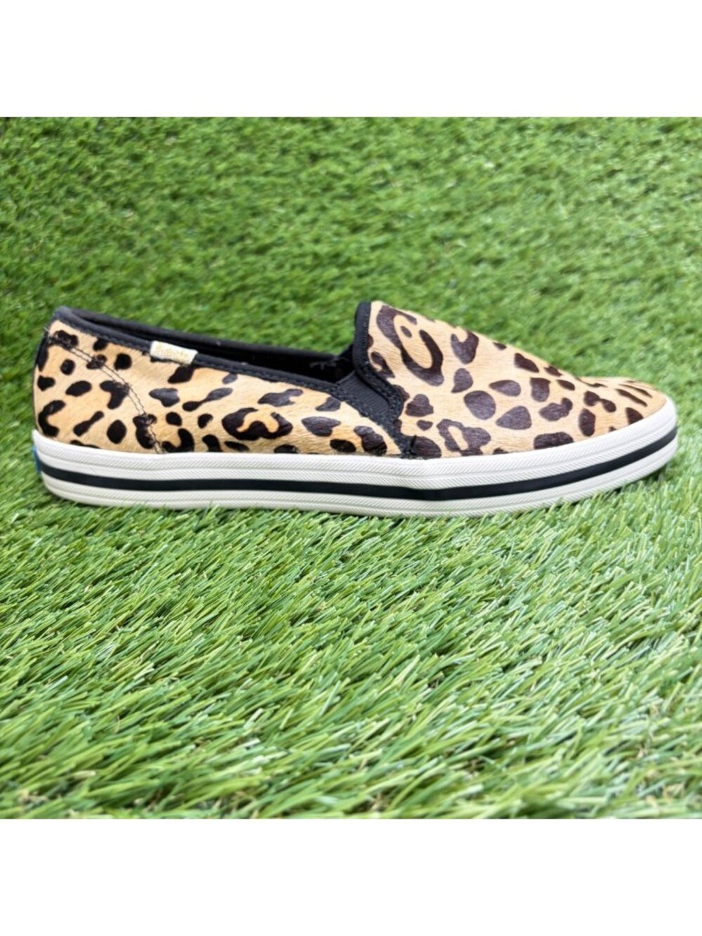 Keds Double Decker Kate Spade Womens Size 9 Beige Black Athletic Shoes Sneakers